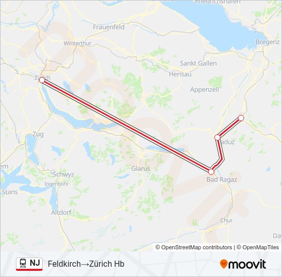 NJ Train Line Map