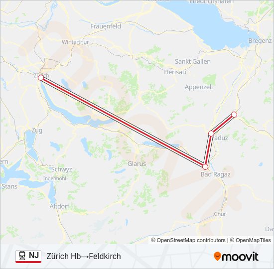 NJ Train Line Map