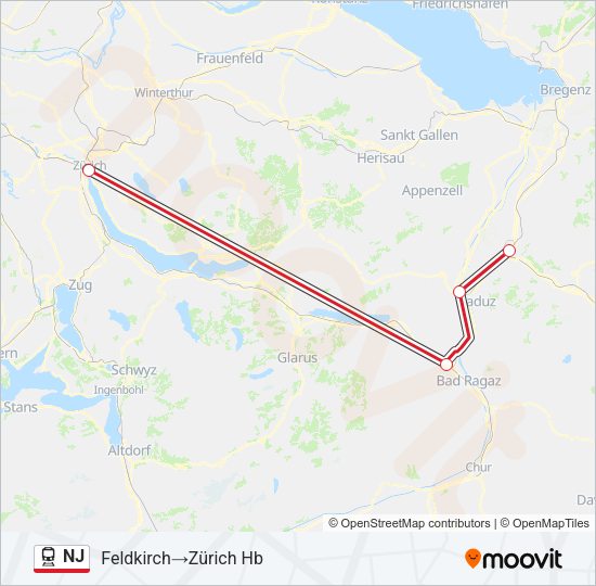 NJ Train Line Map