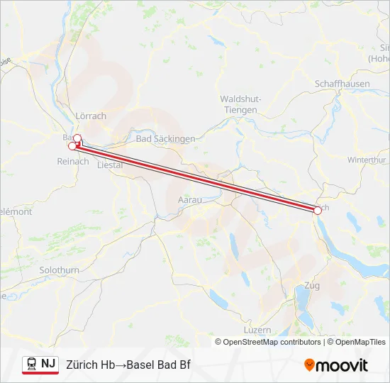 NJ Train Line Map