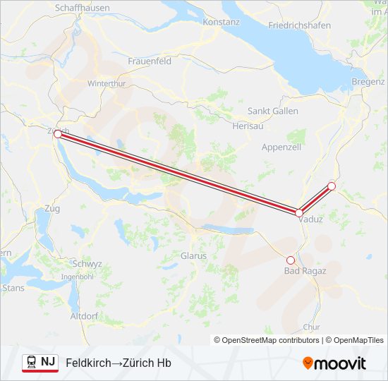 NJ Train Line Map