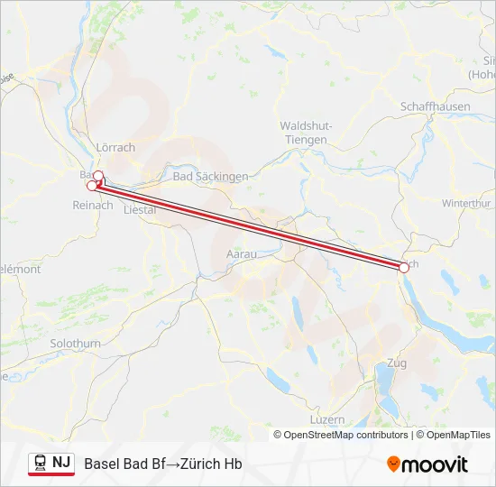 NJ Train Line Map