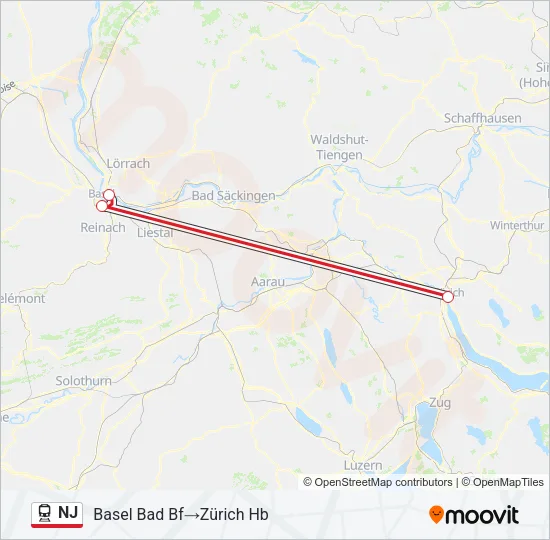NJ Train Line Map