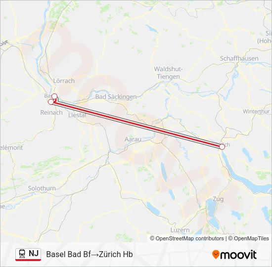 NJ Train Line Map