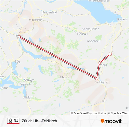 NJ Train Line Map