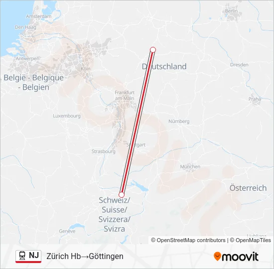 NJ Train Line Map