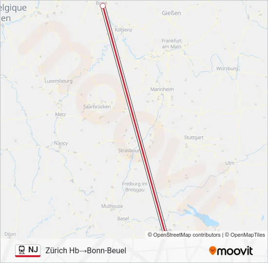 NJ Train Line Map