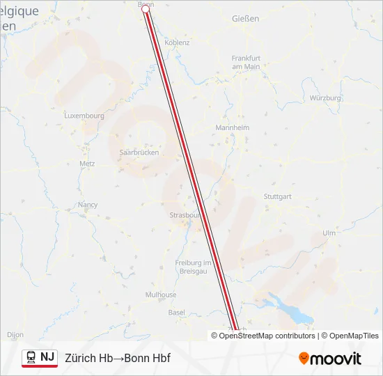 NJ Train Line Map