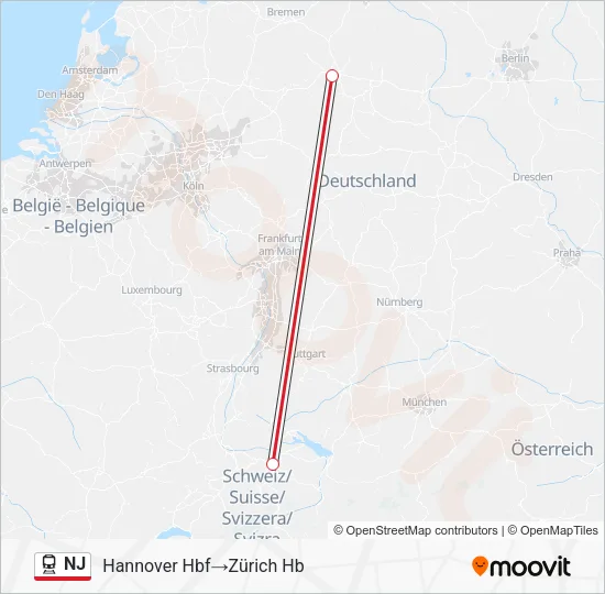 NJ Train Line Map