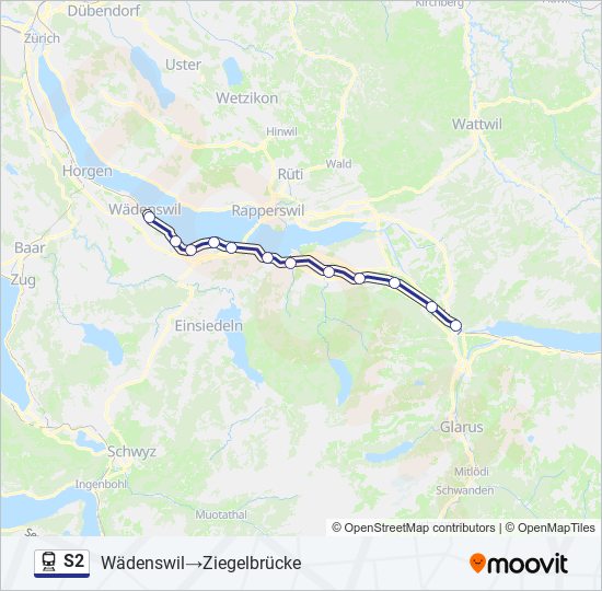 S2 train Line Map