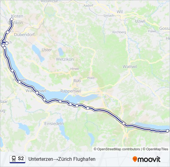 S2 train Line Map