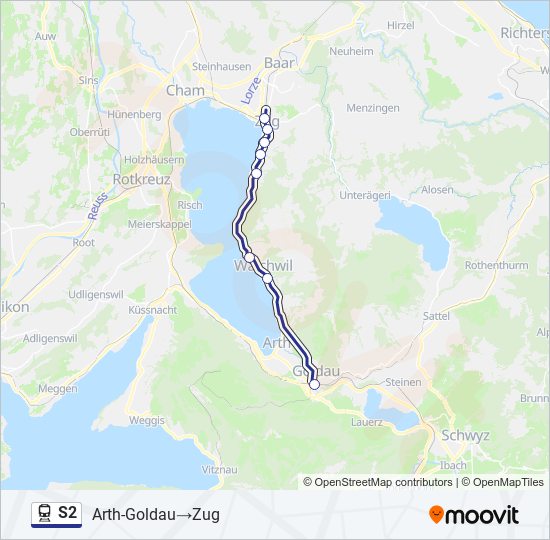 S2 train Line Map