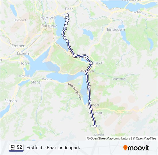 S2 Train Line Map