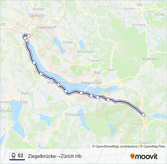 S2 Train Line Map