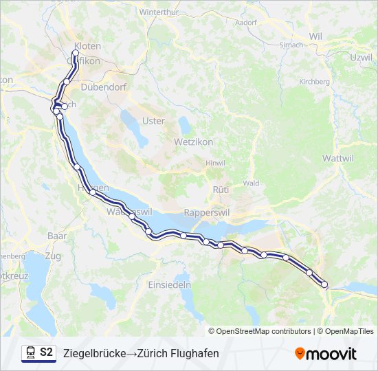 S2 Train Line Map