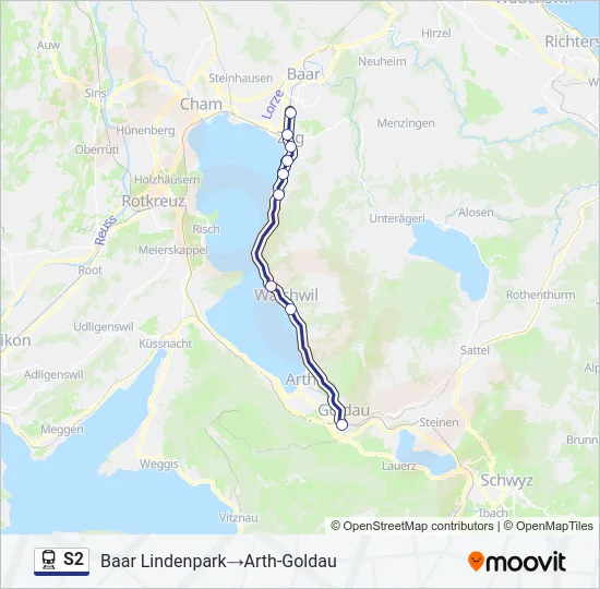 S2 Train Line Map
