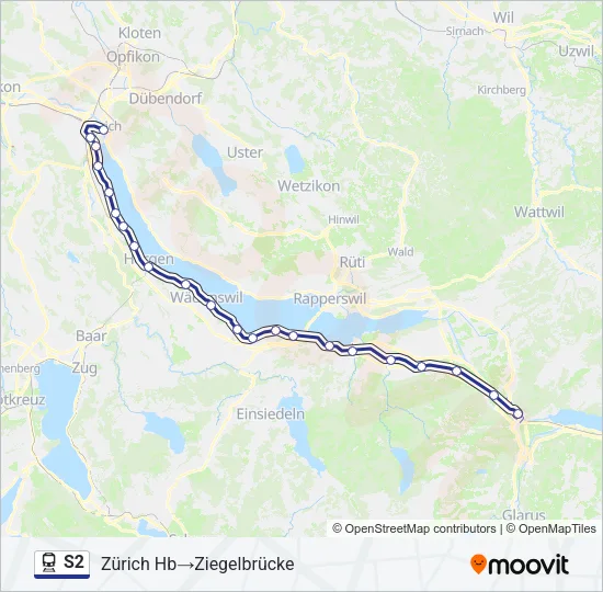 S2 Train Line Map