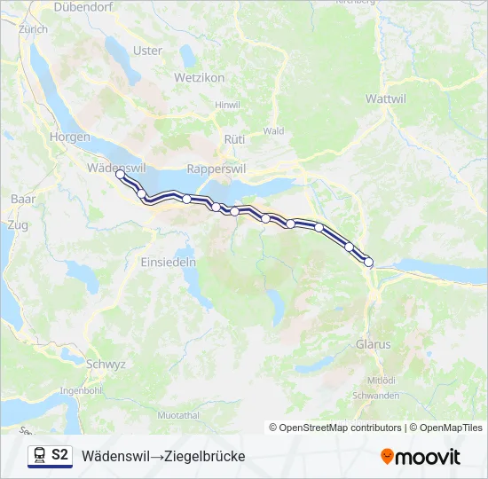 S2 Train Line Map