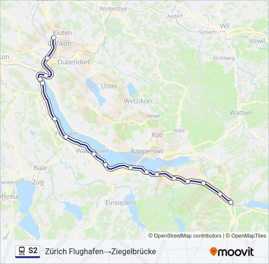 S2 Train Line Map
