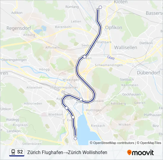 S2 Train Line Map