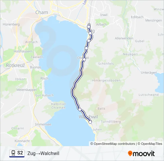S2 Train Line Map