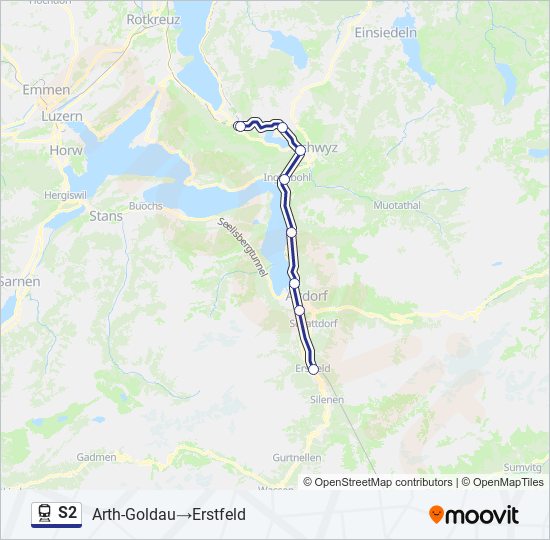 S2 train Line Map