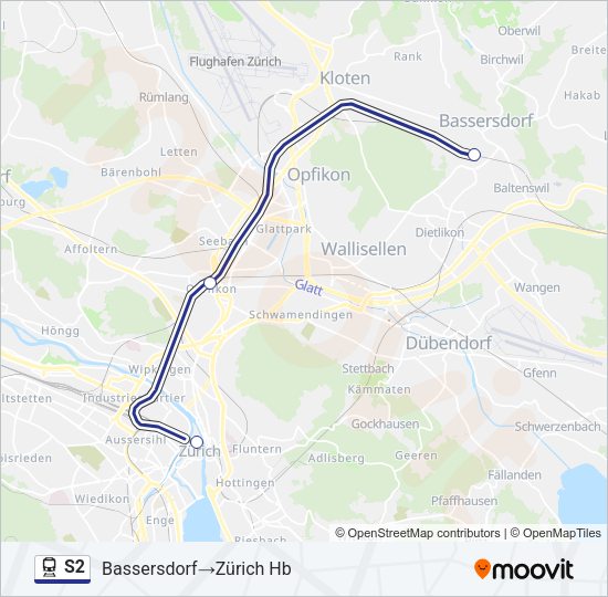 S2 Train Line Map