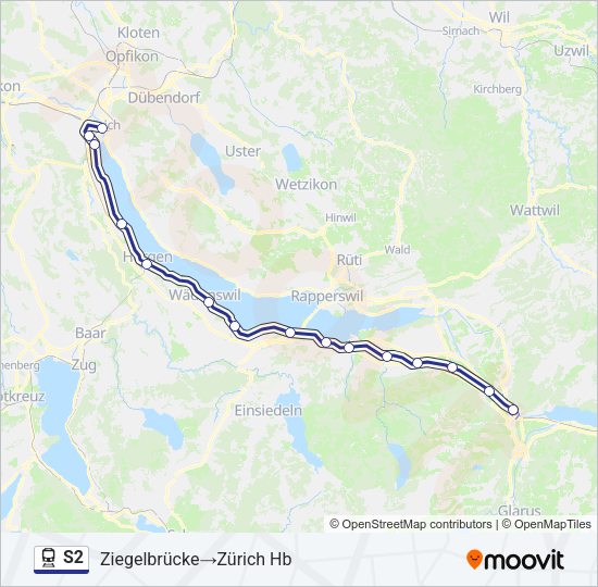 S2 Train Line Map