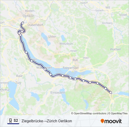 S2 Train Line Map