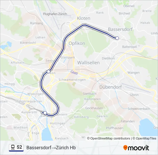 S2 Train Line Map