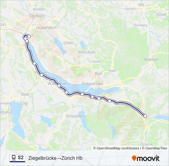 S2 Train Line Map