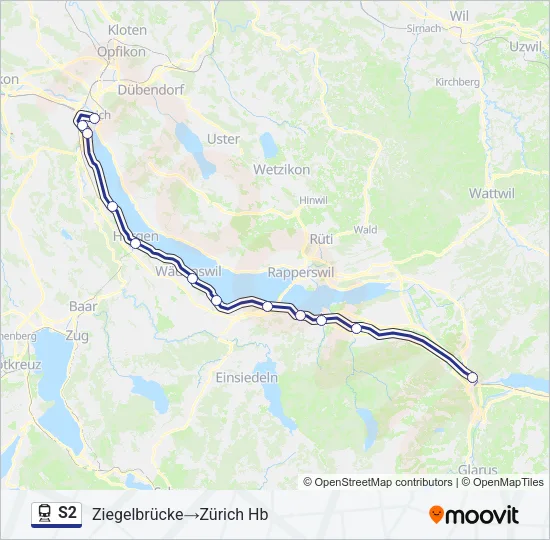 S2 Train Line Map