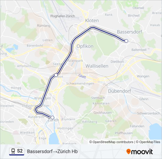 S2 Train Line Map