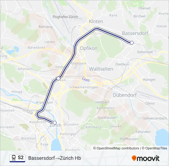 S2 Train Line Map
