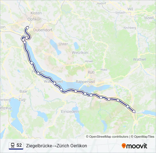 S2 Train Line Map