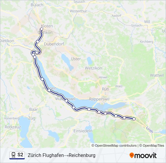 S2 Train Line Map