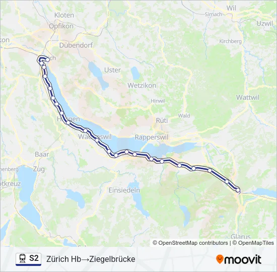 S2 Train Line Map