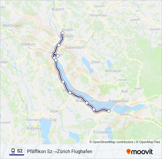 S2 Train Line Map