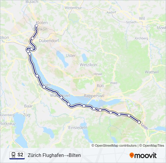 S2 Train Line Map