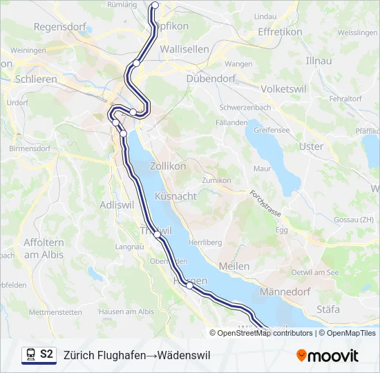 S2 Train Line Map