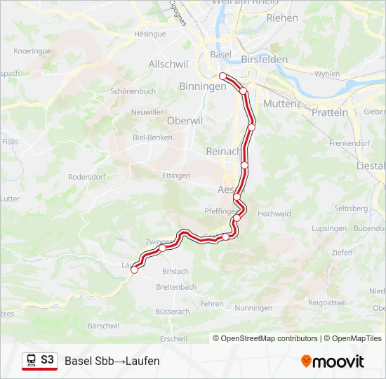 S3 Train Line Map