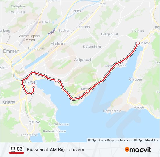 S3 Train Line Map