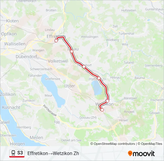 S3 Train Line Map