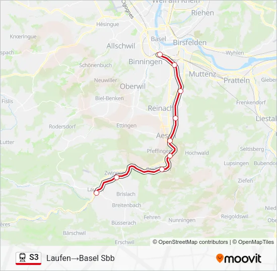 S3 Train Line Map