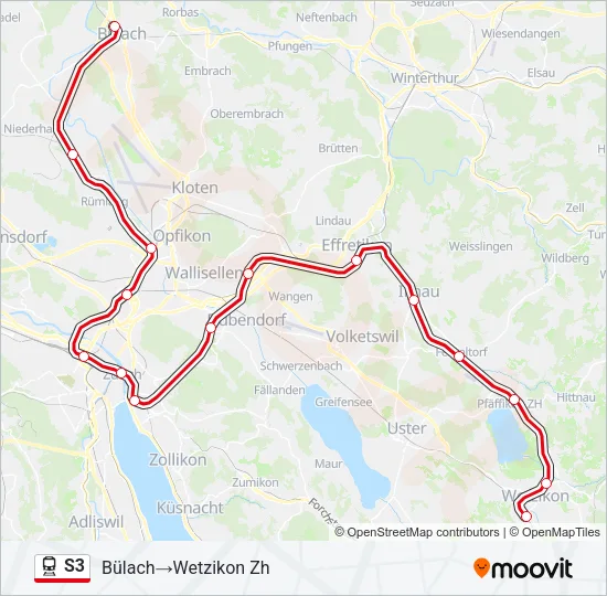 S3 Train Line Map