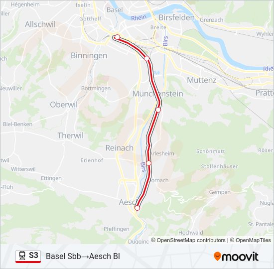 S3 Train Line Map