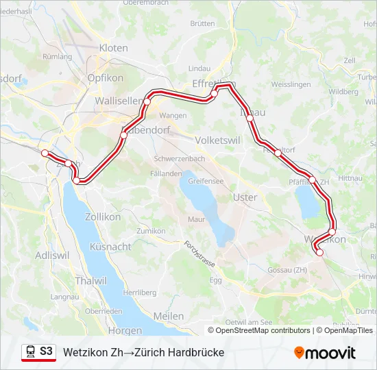 S3 Train Line Map