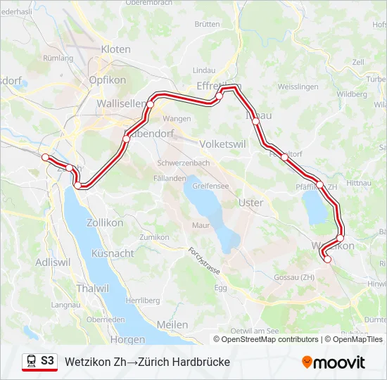 S3 Train Line Map