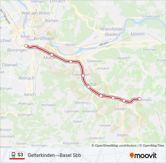 S3 Train Line Map