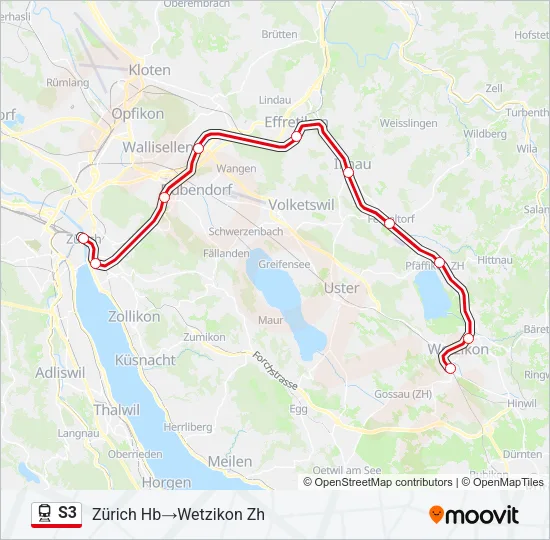 S3 Train Line Map